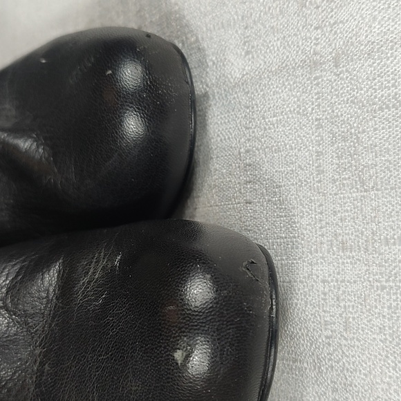 Fossil Leather Ankle Slouchy Boots Fold Heeled Booties Side Zip Womens Size 7.5 - Picture 4 of 11